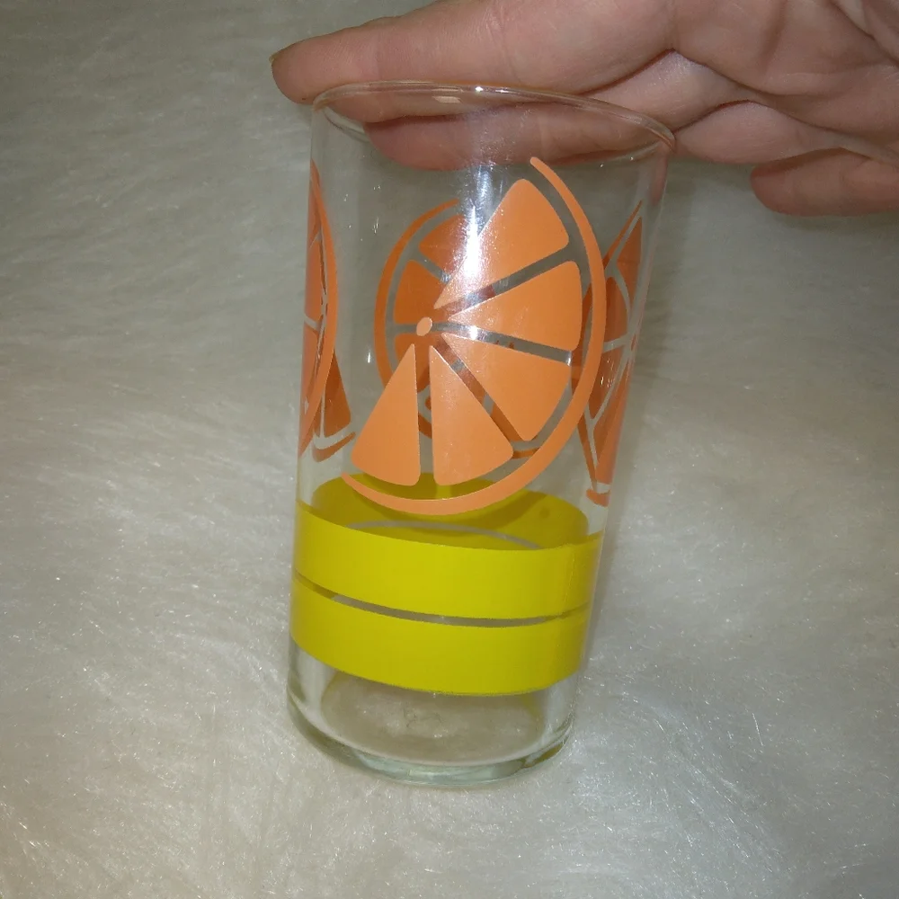 Single Vintage Libbey Juice Glass, good graphics